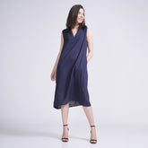 Evie A-Line Dress - Navy