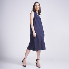 Evie A-Line Dress - Navy