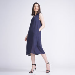 Evie A-Line Dress - Navy