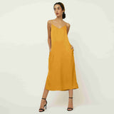 Slip Dress > Mustard