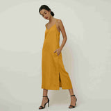 Slip Dress > Mustard