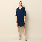 Sack V Dress - Indigo