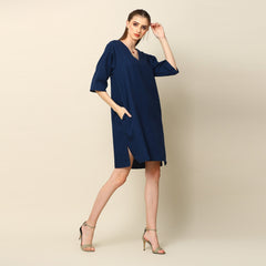Sack V Dress - Indigo