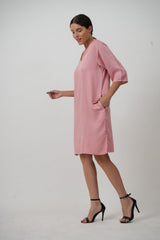Sack V Dress - Blossom Pink