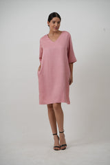 Sack V Dress - Blossom Pink