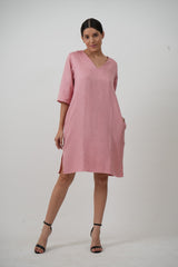 Sack V Dress - Blossom Pink