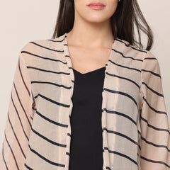 Long Overlay - Black Diagonal Print - Limited Edition