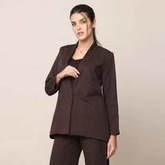 Donna 3 - Piece Blazer Suit - Coffee Brown