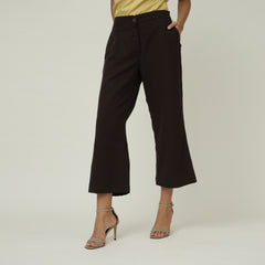 Barrel Leg Pants - Coffee