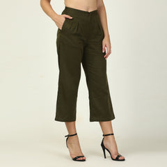 Barrel Leg Pants - Olive