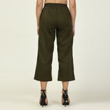Barrel Leg Pants - Olive