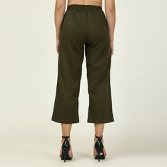Barrel Leg Pants - Olive