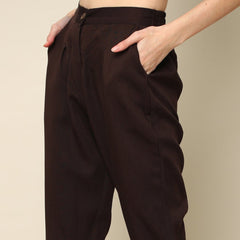 Tapered Pants - Coffee Brown