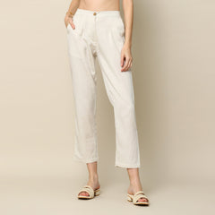 Tapered Pants - Ecru