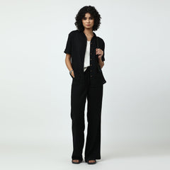 Noir Set of 3 - Shirt, Slip Top & Pants - White & Black