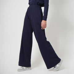 Wide Joggers - Navy Blue