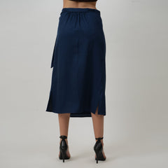 Wrap Skirt - Navy Blue