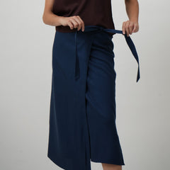 Wrap Skirt - Navy Blue