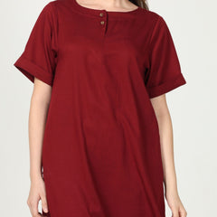 Poised Tunic - Maroon