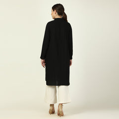 Florence Set of 2 - Long Shirt & Pants - Black & Ecru