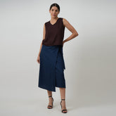 Wrap Skirt - Navy Blue