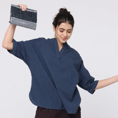 Kimono Top - Navy Blue