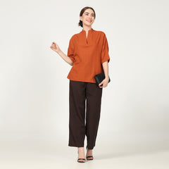 Cliff & Coast Set Of 2 - Autumn Rust & Coffee Brown