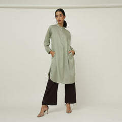Pleated Tunic - Sage Green