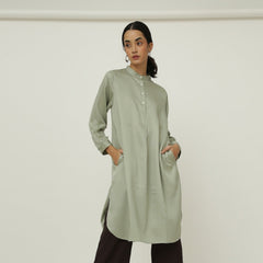 Pleated Tunic - Sage Green