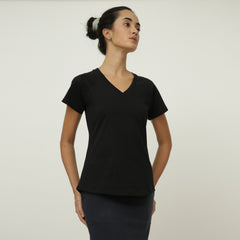 Raglan Sleeve Tee - Black