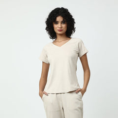 Raglan Sleeve Tee- Oatmeal