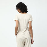 Raglan Sleeve Tee - Oatmeal