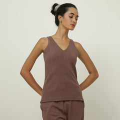 Camisole T-Shirt - Coffee