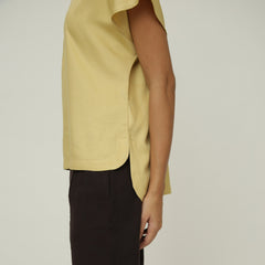 FLAP NECK TOP - Yellow