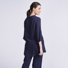 Skipper Collar Tunic Set Of 2 - Tunic & Pants - Navy
