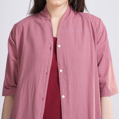 Dakota Long Shirt Jacket - Dusty Pink