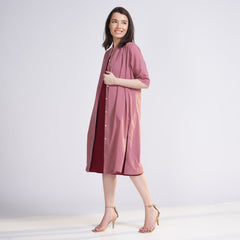 Dakota Long Shirt Jacket - Dusty Pink
