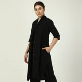 Dakota Long Shirt Jacket - Black
