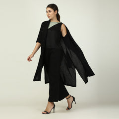 Harlem Set Of 3 - Long Shirt, Top & Pants -Black, Sage