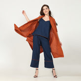 Dakota Set of 3 - Autumn Rust & Navy With Contrast Edging - Limited Edition
