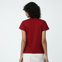 Round neck T-Shirt- Maroon
