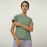 Round Neck T-Shirt - Sage green