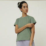 Round Neck T-Shirt - Sage green