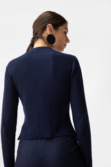 Mock Turtle Top - Navy