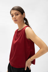 Shell Top - Maroon