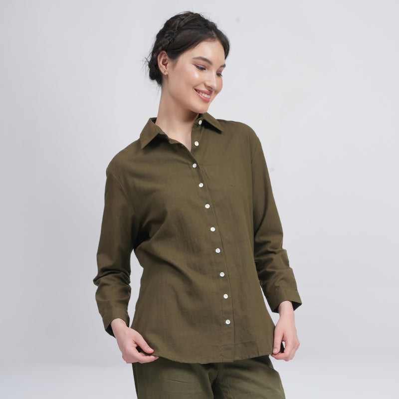 Jessica Shirt - Olive Green