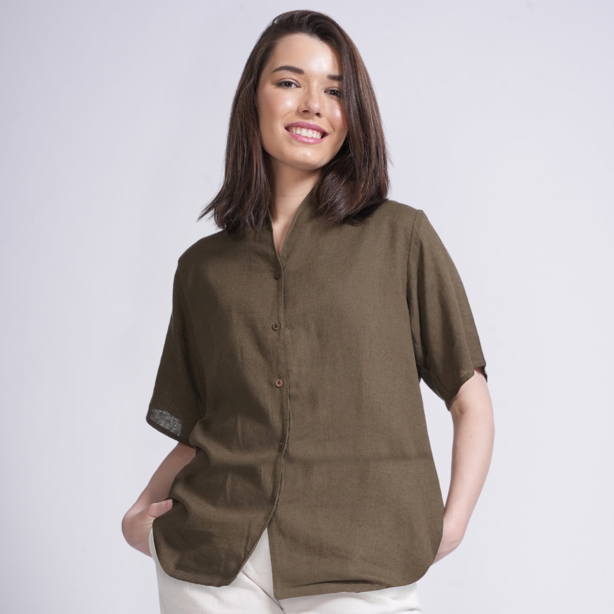 Klara Set Of 3 - Top, Inner & Pants - Olive & Navy