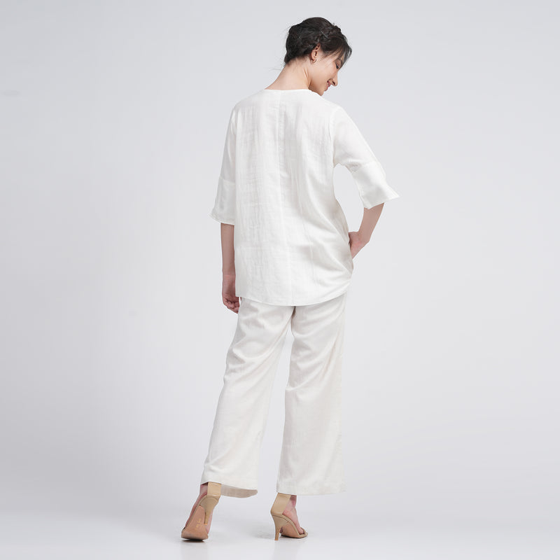 Rowena Set Of 2 - Top & Pants - Ecru