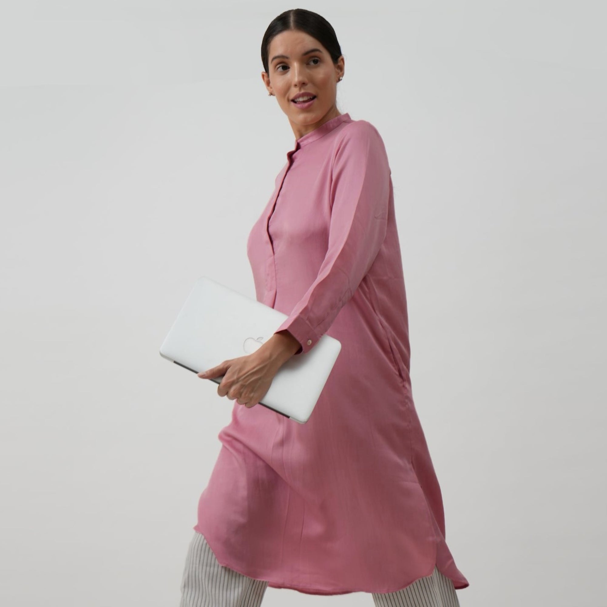Pleated Tunic - Dusty Pink