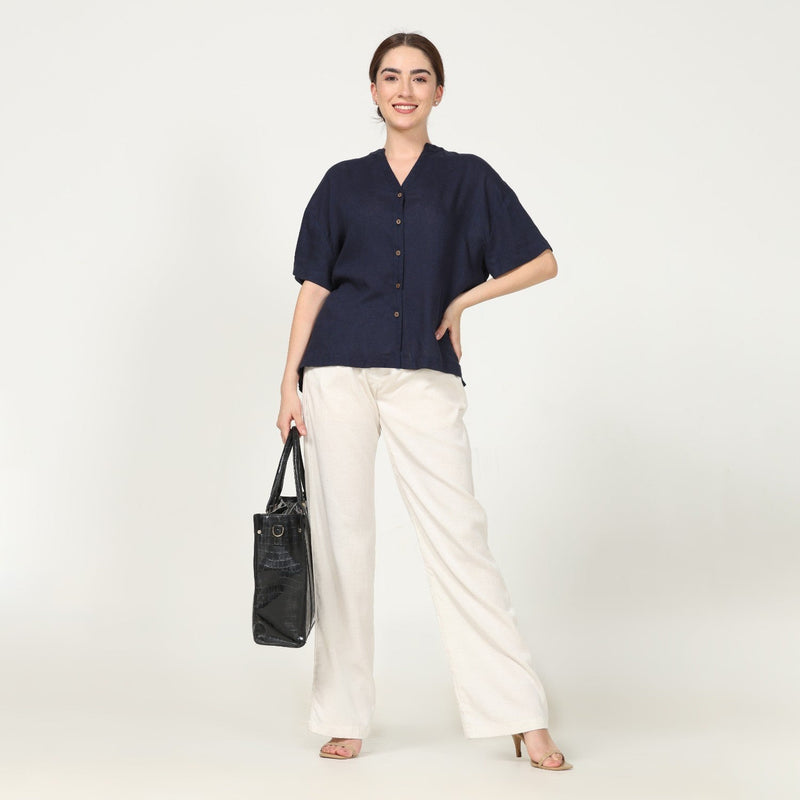 Ella Set of 2 - Navy & Ecru